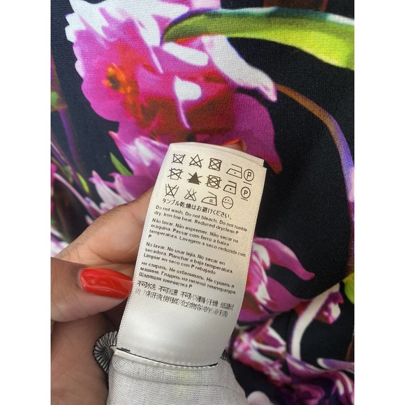 ESCADA Floral Botanical Print Cap-Sleeve Sheath Dress size 38 US Medium - Picture 7 of 7